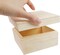 2Pcs Wooden Unfinished Storage Box with Top Lid 4.72" x 4.72" Square Wooden Pine Box DIY Craft Stash Boxes Gift Box for Arts Hobbies and Home Storage